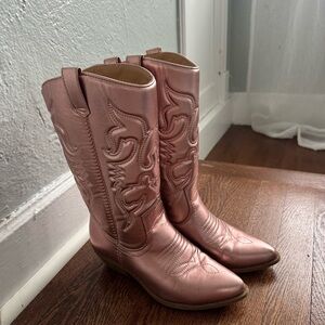 Pink Cowboy Western-Style Women's Boots